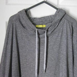 Poncho style hoodie with front pockets